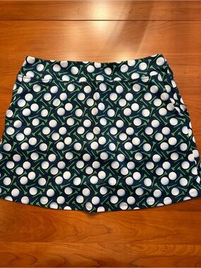 Navy Blue Skort with Fun Golf Pattern